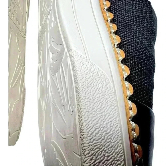 Via Spiga Women’s Ora Slip On Platform Sneakers BLK and White Size 8.5 Preowned - Picture 3 of 10